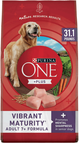Purina ONE High Protein Dry Senior Dog Food Plus Vibrant Maturity Adult 7 Plus Formula